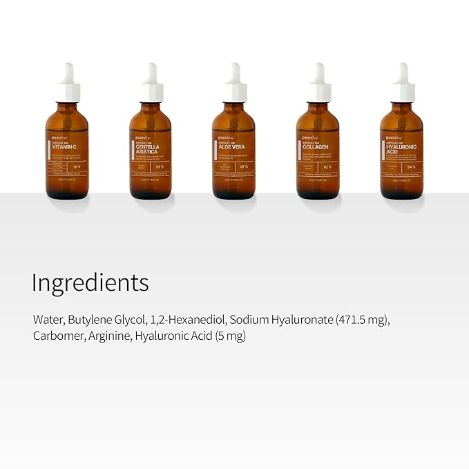 PAMS IBC Ampoule 100 Hyaluronic Acid, Korean Professional Esthetician Formula, Dual-Molecular HA Complex, Clean Minimal for Sensitive & Dry Skin (1.69fl.oz/50ml)