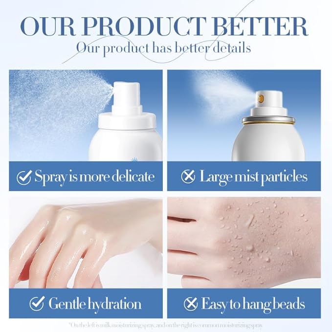 Ceramide Milk Hydrating Mist, Nourishing Hydrating Mist, Protecting & Anti-Aging, Hydrating Refreshing Soothing Facial Mist Spray, Hyaluronic Ceramide Mist Hydrating Toner with Hylauronic Acid