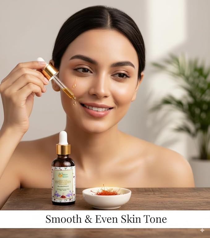 Herbs Botanica Kumkumadi Oil Pure Ayurveda Face Oil with Saffron, Serum Face Moisturizer 26 Herbs 30 Ml