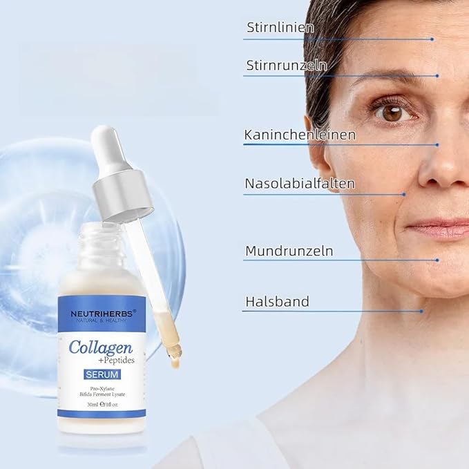 Neutriherbs Collagen Peptide Serum, Collagen Booster To Firm, Lift Facial Skin, Anti Aging Serum Helps Reduce Fine Lines & Wrinkles,Improve Skin Elasticity - 1fl oz