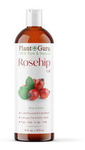Plant Guru Rosehip Oil Unrefined 16 fl. oz. 100% Pure Cold Pressed – Nourishing for Skin, Hair, Scalp, and Nails – Hydrating, Moisturizing, and Rejuvenating.