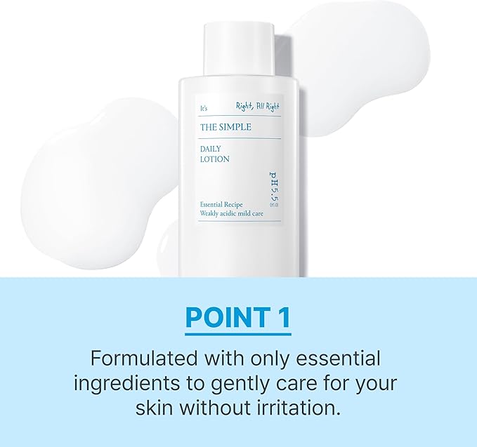 SCINIC The Simple Daily Lotion | Vegan Face Lotion for Sensitive and Irritated Skin | pH-Balanced Moisture Lotion with Madecassoside & Aloe Vera Leaf Juice | Korean Skin Care (4.9 fl.oz)