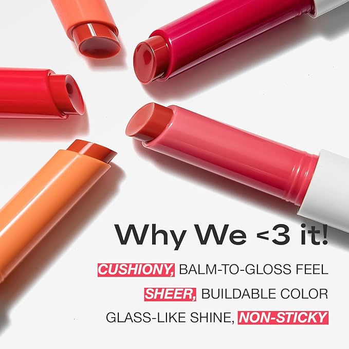 INGA Water Glow Melting Balm - Hydrating Tinted Lip Balm with Soft, Melt-On Texture, Natural Sheer, Glass-Like Finish with Non-Sticky, Lightweight Comfort (MAPLE JUICE)
