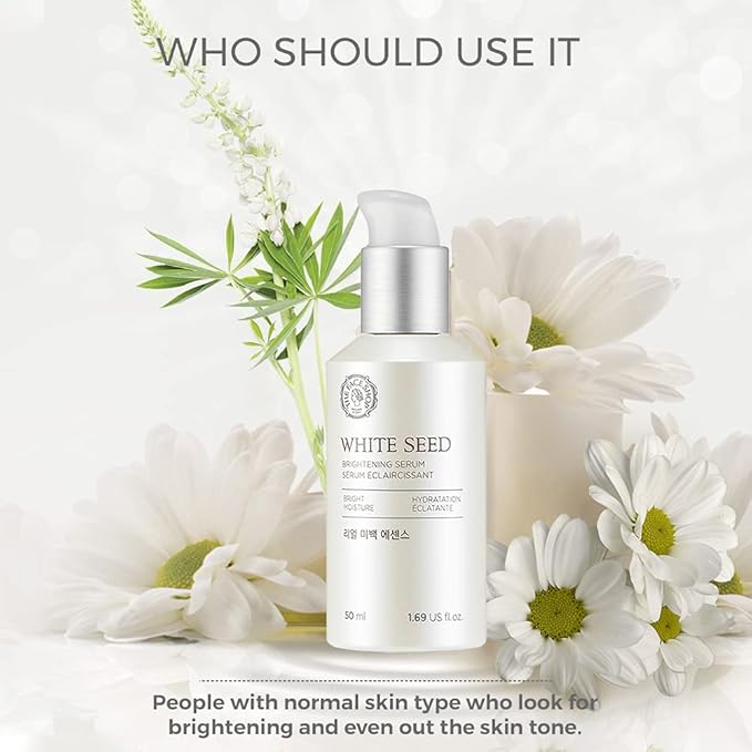 The Face Shop Whiteseed Brightening Serum | Deep Skin Brightening, Boost Moisturization & Pore Minimize | Skin Texture & Clarity Improvement, Dullness Reducing, 1.69 Fl Oz