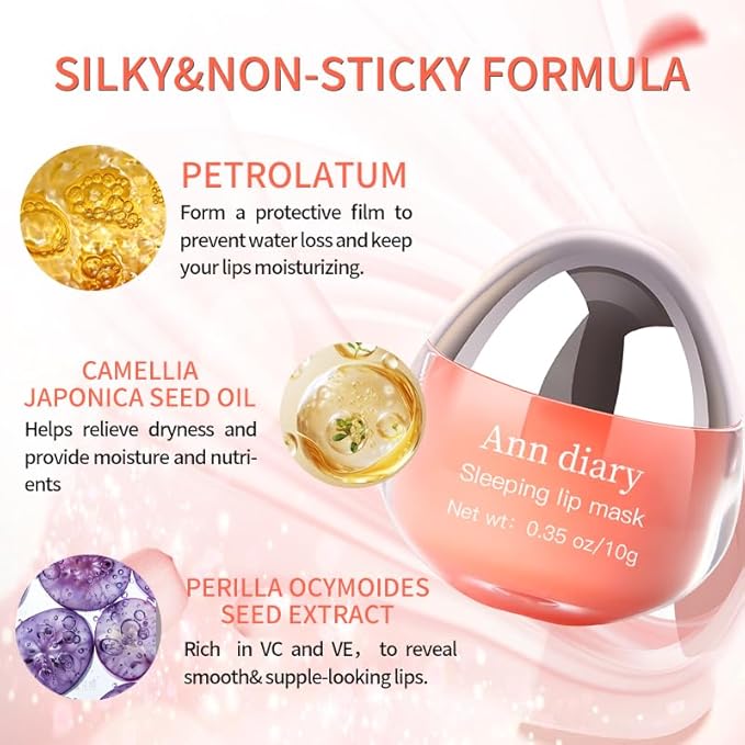 Sleeping Lip Mask: Nourish,Dry Lips,Hydration,Moisturizing for Cracked Lips,Visibly Plumps & Softens, Restores Healthy Moisture Balance to Lips,Day Overnight Lip Care Treatment,20G|0.75 oz