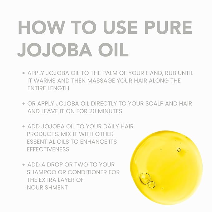 BodyJ4You Organic Jojoba Oil - Moisturise Hair Soothe Skin Protect Restore Healthy Glow - USDA 100% Pure Natural Unrefined Conditioner Wax - Unisex All Hair Types - Spray Cap 4 Fl Oz