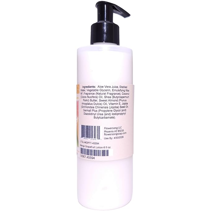 Mango Grapefruit Lotion (8 Ounce) - Natural Fragrance - Absorbs Quickly with a Fresh Tropical Scent