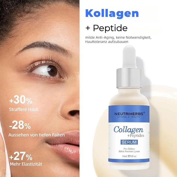Neutriherbs Collagen Peptide Serum, Collagen Booster To Firm, Lift Facial Skin, Anti Aging Serum Helps Reduce Fine Lines & Wrinkles,Improve Skin Elasticity - 1fl oz