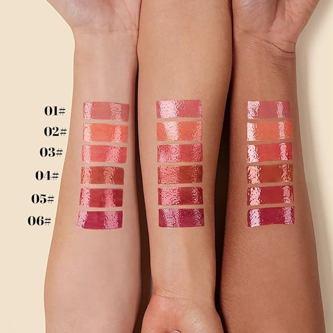 Berry Red Plumper Moisturizing Butter Lipstick for Women, Natural Tinted Lip Balm Shine Nourishing Hydrating Lip Gloss Stain for Dry Lips, Lightweight Lip Liner Care Makeup, Vegan, 1Pc Rose Red