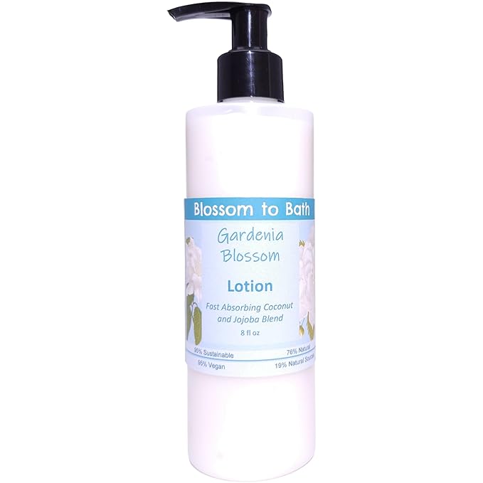Gardenia Blossom Lotion (8 Ounce) - Phthalate Free Fragrance - Absorbs Quickly with a Rousing Floral Scent