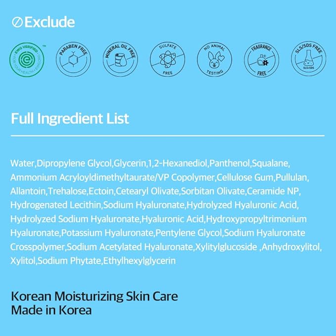Ceramide Panthenol Barrier Support Serum 1.69 fl oz - Deep Hydration & Soothing for Dry & Sensitive Skin, Barrier Repair with 8 Types of Hyaluronic Acid, Korean Skincare