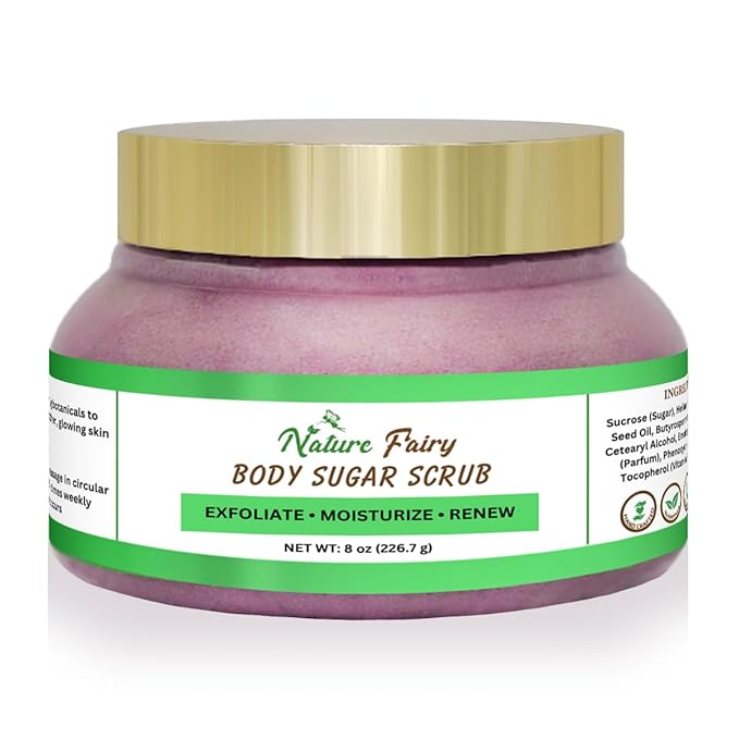 Radiant Glow Sugar Scrub – Exfoliate, Hydrate & Renew with Organic Sugar & Plant Oils – 8oz