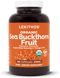 Organic Sea Buckthorn Capsules | Organic Omega 6-7-9 Complex | 1125mg Per Serving | Supports Skin Barrier and Inflammatory Response | USDA Organic, Vegan, Non-GMO, Gluten-Free | 120 Capsules