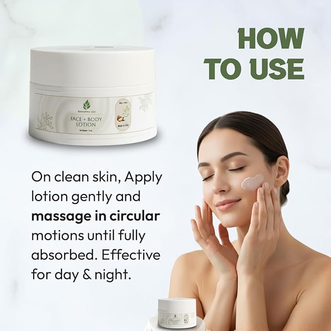 Hydrating Face moisturizing cream| Made in USA| Vegan, Organic Aloe, Shea, natural ingredients, Hypoallergenic, Fragrance Free, Sensitive Skin, Cruelty free, For whole family