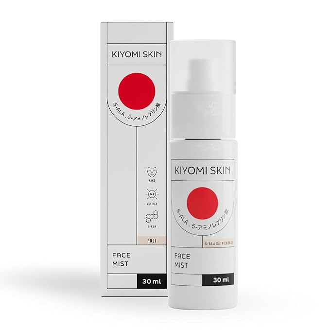 Travel Face Mist Spray - Portable Facial Moisturizer with 5-ALA, Hyaluronic Acid, Green Tea, Lavender - TSA-Friendly Hydrating Mist for On-the-Go Refreshment - Made in Germany - 1 Fl Oz
