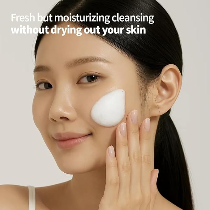 Amill Super Grain Bubble Foam (200ml/6.76fl.oz) - Curelty Free, Gentle Micro‑bubble Facial Cleanser with Multi‑Grain Extracts for Hydrated, Soft Skin