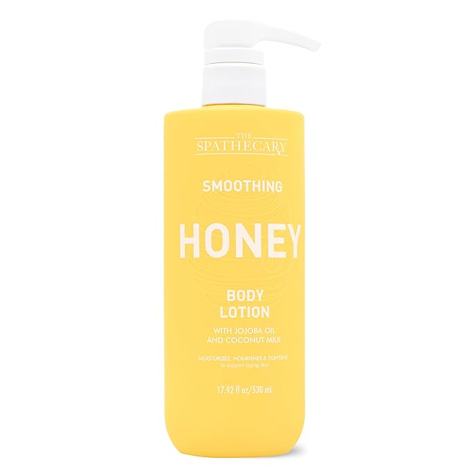 Smoothing Honey Body Lotion – With Jojoba Oil & Coconut Milk – Moisturizes, Nourishes & Tightens Skin – Paraben-Free, Sulfate-Free, Daily Hydration, 17.92 fl oz