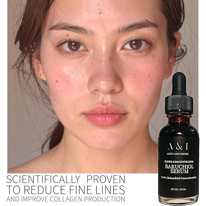 100% Pure, Cold Pressed, Bakuchiol Serum 1 oz, Plant-Based Natural Retinol Alternative
