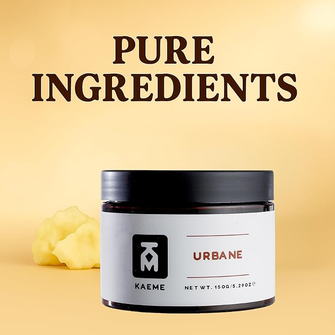 Kaeme.com Urbane Whipped Raw Shea Butter, Unrefined Skin Moisturizer with Coconut Oil, Handmade With Organic Body Butter For Women and Men (10.5oz/300g jar)
