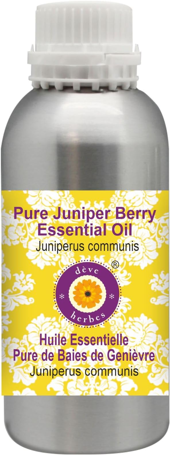 Deve Herbes Pure Juniper Berry Essential Oil (Juniperus communis) Steam Distilled 1250ml (42 oz)