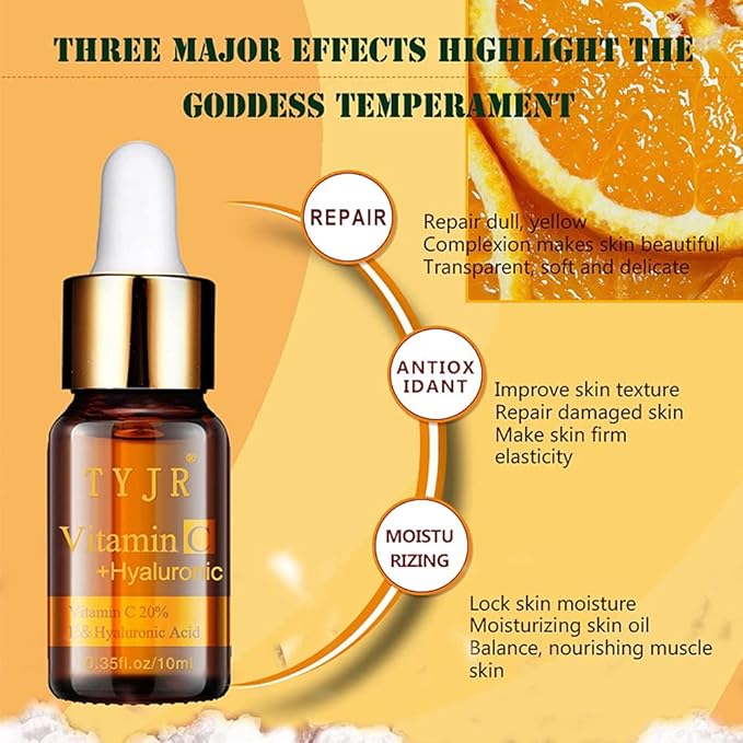 Vitamin C Face Serum - Dark Spot Remover Vitamin C Facial Serum with Hyaluronic Acid, Aloe Vera, & Vitamin E - Anti Aging Face Treatment for Dark Spots, Sun Damage, Fine Lines and Wrinkles