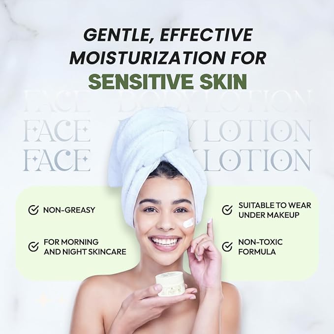 Hydrating Face moisturizing cream| Made in USA| Vegan, Organic Aloe, Shea, natural ingredients, Hypoallergenic, Fragrance Free, Sensitive Skin, Cruelty free, For whole family