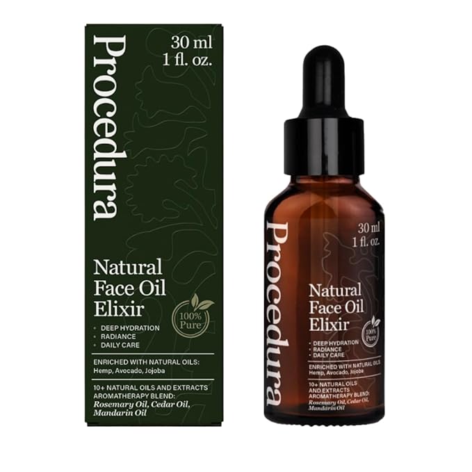 Hydrating & Anti-Aging Face Oil with 10 Natural Oils .Vegan Facial Oil for Glowing Skin & Gua Sha Massage (30 ml / 1 fl oz)