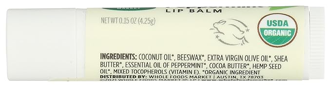 365 by Whole Foods Market, Organic Lip Balm, Peppermint, 0.15 Ounce