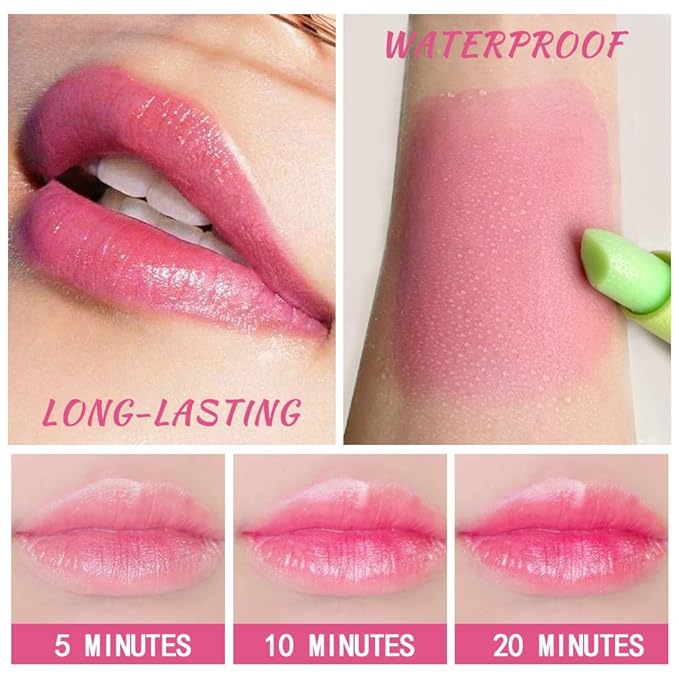 BINGBRUSH Aloe Vera Color Changing Lipstick Queen,Long Lasting Lip Care Nutritious Plumper Lip Balm Moisturizer Magic PH Temperature Color Change Lip Gloss Makeup Set for Women