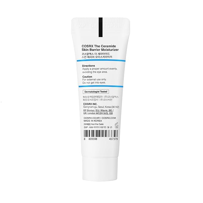 COSRX Mini Ceramide Skin Barrier Moisturizer for Face with 7 Ceramides, Hyaluronic Acid & Panthenol for All Skin Types, 0.34 fl.oz, Korean Skin Care