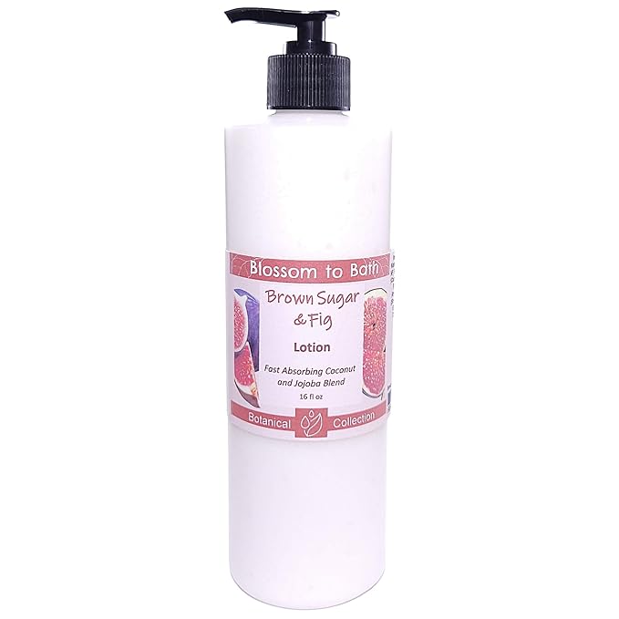 Blossom to Bath Brown Sugar & Fig Lotion (16 ounce) - Natural Fragrance - Absorbs Quickly with a Rich Fruity Scent