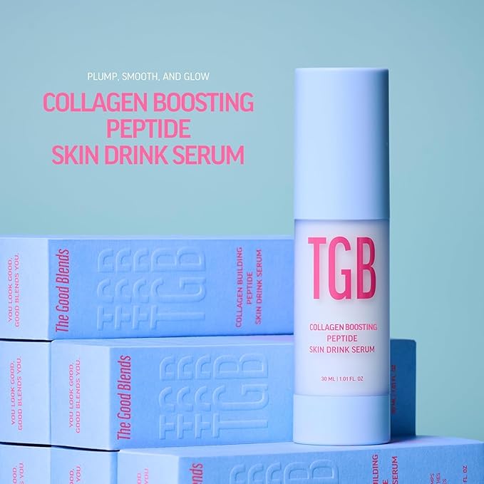 Collagen-Boosting Peptide Skin Drink Serum 1.01 fl oz | Korean Face Serum with Penta Peptides & Hyaluronic Acid | Hydrating, Plumping & Firming