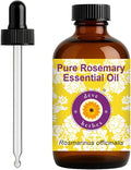dève herbes Rosemary Essential Oil (Rosmarinus officinalis) with Glass Dropper | Pure | Non-Sticky | Non-Greasy | Lightweight | Men & Women | All Skin Types | Steam Distilled 120ml (4 oz)