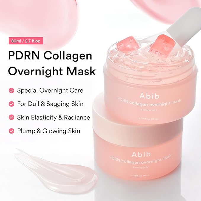 Abib Pink Me Up Pdrn 3 Step Glow Kit | Overnight Firming Jelly Mask, PDRN Retinal Eye patches, PDRN Lip Mask | Korean Skincare Set for Glass Skin, Gifts for Women