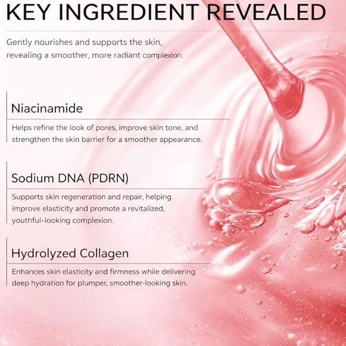 PDRN Peptide Repair Serum – High-Purity Salmon DNA, Peptide Complex, Niacinamide – Hydrating & Firming Facial Serum – Made in Korea