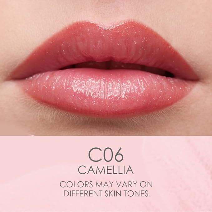 CATKIN Lip Balm Color Tinted Lip Stain Ultra Hydrating Moistrurizer Chapstick with Vitamin E Nourishing For Cracked & Dry Lips 0.12 oz C06 Camellia