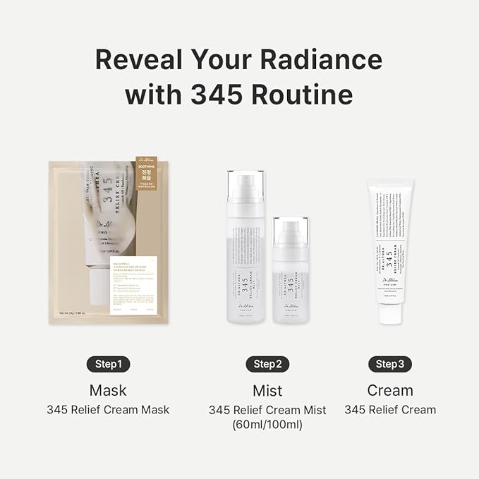 Dr.Althea 345 Relief Cream | Daily Face Moisturizer for Soothing Recovery and Blemish Care with PDRN & Niacinamide | Korean Vegan Skin Care for All Skin Types, 0.50 Fl Oz (Ver.2 - Pack of 1)