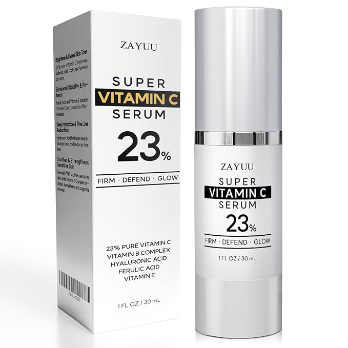 Super Korean Vitamin C Face Serum: Brightening & Hydrating Facial Serum with Hyaluronic Acid, Vitamin E & Ferulic Acid — Korean Skincare, Made in Korea (1 Fl Oz (Pack of 1))