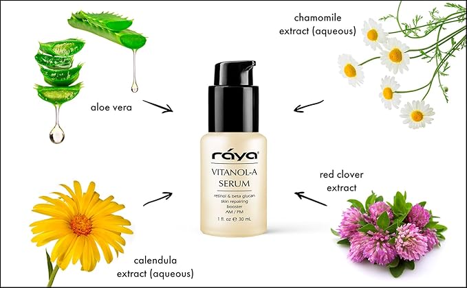 RAYA Vitanol - A (501) Serum for Face | Vitamin-A & Vitamin C Serum | Anti-Aging, Antioxidant Face | Skin Care for Oily Skin | Smoothing, Refining & Skin lightening