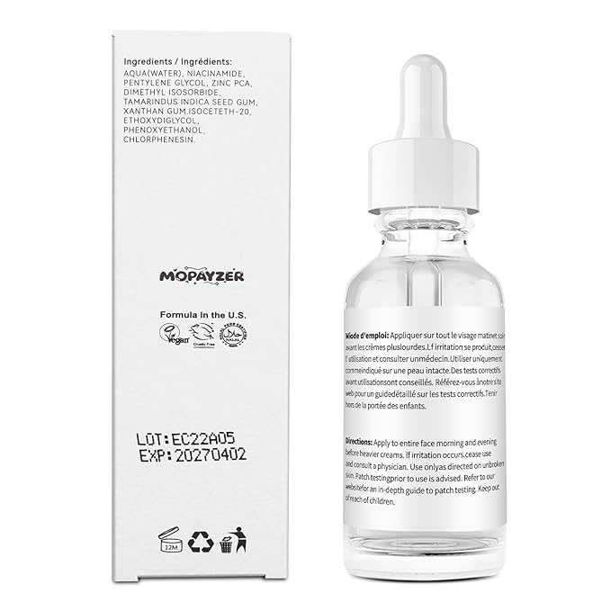Niacinamide 10% + Zinc 1% Serum, Anti-Aging Niacinamide Serum for Face, 2PCS Moisturizing Facial Serum for All Skin Type, Women Face Skin Care.