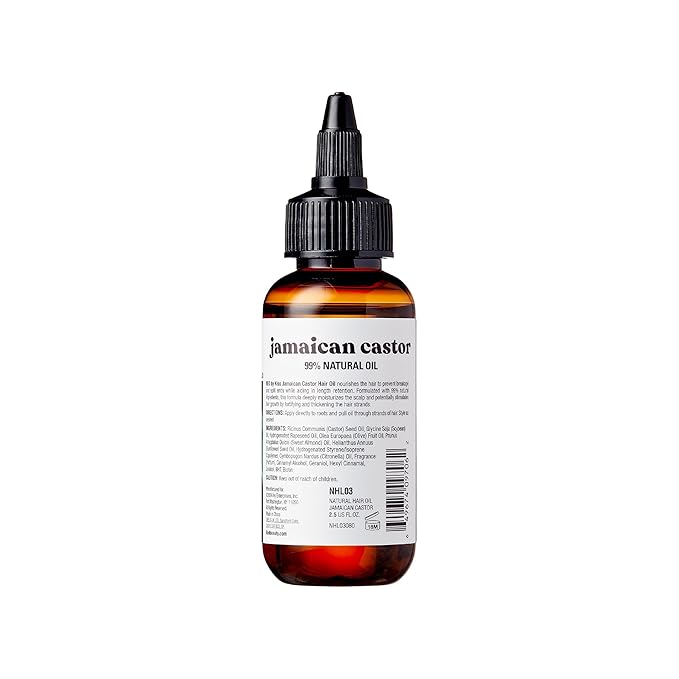 Red by Kiss Professional 99% Natural Hair Oil, Organic Vegan Oil Blend for Strengthen & Moisturize Healthy Hair, Biotin Infused, Add Shine & Smooth Hair (Jamaican Castor, 2.5 Fl Oz)