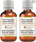 Greenwood Essential Pure Cypress Essential Oil (Cupressus sempervirens) Steam Distilled (Pack of Two) 100ml X 2 (6.76 oz)