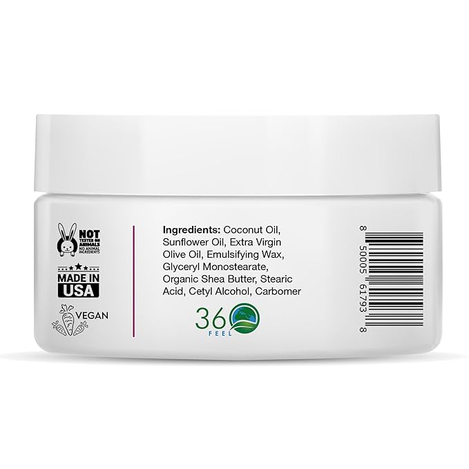 360Feel Cherry Vanilla Aroma - Hydrates with Coconut & Olive Oil, Plant-Based, Non-Greasy, Sensitive Skin, All Day Use
