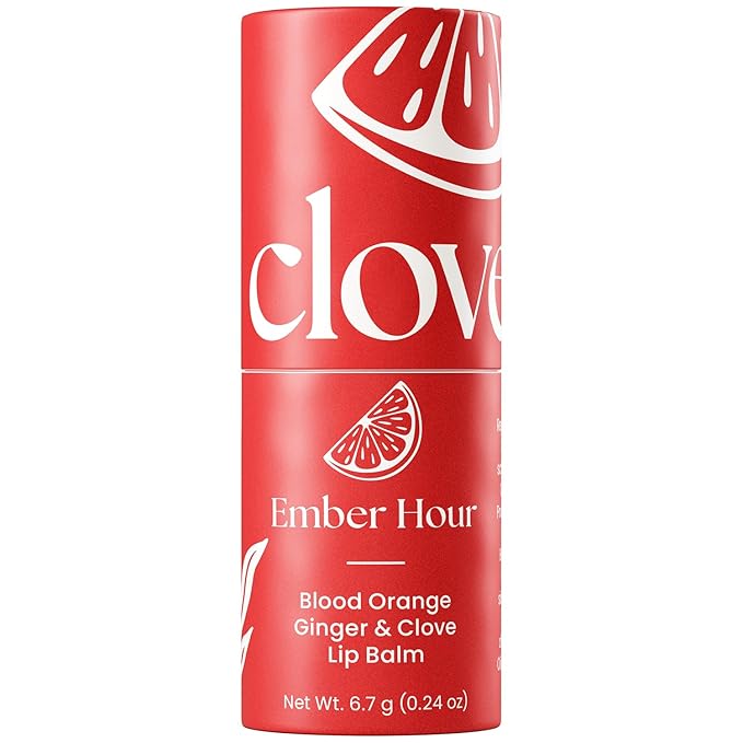 Cloven Tallow Lip Balm, Deep Hydration for Lips, Face & Dry Skin | Natural Grass-Fed, Organic Ingredients, Nourishes & Protects | Blood Orange, Ginger & Clove | Made in the USA