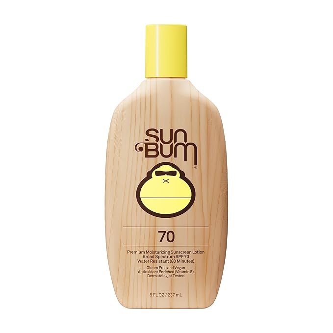 Sun Bum Original SPF 70 Sunscreen Body Lotion - Broad Spectrum Moisturizing Sunscreen with Vitamin E - Hawaii 104 Act Compliant (Made without Octinoxate & Oxybenzone) - 8 oz