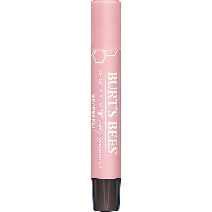 Burt's Bees Shimmer Lip Tint Set, Tinted Lip Balm Stick, Moisturizing for All Day Hydration with Natural Glowy Pigmented Finish & Buildable Color, Grapefruit (8-Pack)