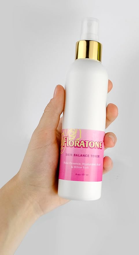 Floratone Skin Balance Facial Toner - with Rose Essence, Hyaluronic Acid & Willow Bark - Facial Mist for Sensitive Skin