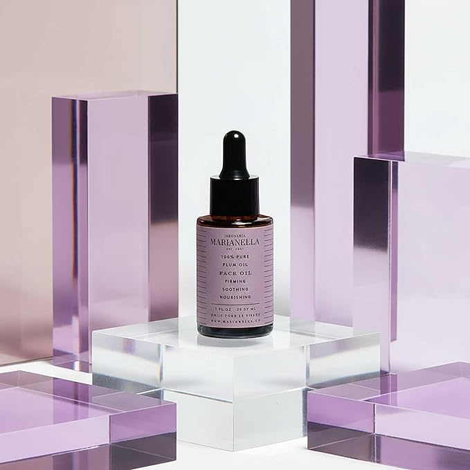Jaboneria Marianella 100% Pure Plum Face Oil — Cold-Pressed — Omega Fatty Acids & Vitamin A — Collagen Boosting Lightweight Facial Oil — All Skin Types