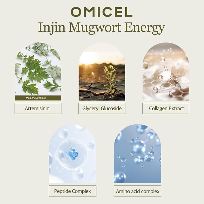 INJIN Mugwort Green Solution Mist (3 Count) - Hydrating Facial Toner Spray for Dewy, Glowing Skin | Moisturizing Makeup Setting Mist | Hemp Stem Extract, Bifida Ferment Lysate