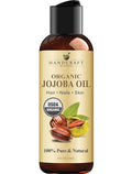 Handcraft Blends USDA Organic Jojoba Oil - Cold-Pressed 4 Fl Oz - 100% Pure and Natural - Premium Grade Carrier Oil for Skin and Hair - Hair and Body - Massage - Hexane-Free